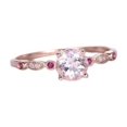 thumbnail image 1 of HeartsAndYou 1ct Natural Peach Morganite & Diamond Ring Accent 100% REAL 14k SOLID Rose Gold, 1 of 9