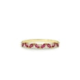 thumbnail image 1 of HeartsAndYou 1ct Natural Pink Ruby & Diamond Half Eternity Wedding Band 14k SOLID Yellow Gold, 1 of 9
