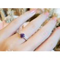 thumbnail image 1 of HeartsAndYou 1ct Natural Purple Amethyst Engagement Ring 100% 14k SOLID White Gold Minimalist, 1 of 8