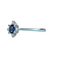 thumbnail image 1 of HeartsAndYou 1ct Natural Sapphire & Diamond Engage Ring Unique Stackable 14k SOLID White Gold, 1 of 9