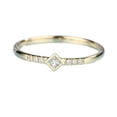 thumbnail image 1 of HeartsAndYou 1ct Princess Moissanite Engagement Ring for Women Minimalist Thin Promise 18k Yellow Gold Over Silver, 1 of 9