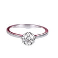 thumbnail image 1 of HeartsAndYou 1ct Round Cut Moissanite Engagement Ring for Women Bezel Set Solitaire 18k White Gold Over Silver Stylish, 1 of 9