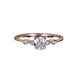 thumbnail image 1 of HeartsAndYou 1ct Round Cut Moissanite Engagement Ring for Women Five Stone Solitaire 18k Rose Gold Over Silver, 1 of 8