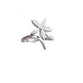 thumbnail image 1 of HeartsAndYou 1ct Round Cut Moissanite Engagement Ring for Women Flower Bypass 18k White Gold Over Silver, 1 of 9