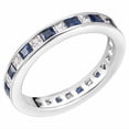 thumbnail image 1 of HeartsAndYou 2.03ct Natural Sapphire & Diamond Wedding Band Eternity 14k SOLID White Gold, 1 of 9