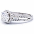 thumbnail image 1 of HeartsAndYou 2.25ct Round Cut Moissanite Engagement Ring for Women Halo 18k White Gold over Silver Split Shank, 1 of 8