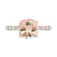 thumbnail image 1 of HeartsAndYou 2.3ct Natural Morganite Bridal Set Engagement Ring Band 100% 14k SOLID Rose Gold, 1 of 8