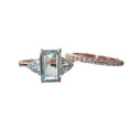 thumbnail image 1 of HeartsAndYou 2.7ct Natural Blue Aquamarine Engagement Ring Bridal Set 14k SOLID Rose Gold, 1 of 9