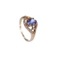 thumbnail image 1 of HeartsAndYou 2ct Natural Blue Tanzanite Engagement Ring 14k SOLID Rose Gold Accent Solitaire, 1 of 9