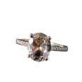 thumbnail image 1 of HeartsAndYou 2ct Natural Peach Morganite & Diamond Accents Ring 100% REAL 14k SOLID Rose Gold, 1 of 9