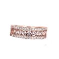 thumbnail image 1 of HeartsAndYou 2ct Natural Peach Morganite Half Eternity Wedding Band Ring 14k SOLID Rose Gold, 1 of 9