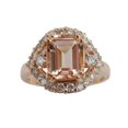 thumbnail image 1 of HeartsAndYou 2ct Natural Peach Morganite Halo Stylish Engagement Ring 14k SOLID Rose Gold, 1 of 9