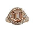 thumbnail image 1 of HeartsAndYou 2ct Natural Peach Morganite Halo Stylish Engagement Ring 14k SOLID Rose Gold, 1 of 9