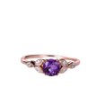 thumbnail image 1 of HeartsAndYou 2ct Natural Purple Amethyst Engagement Ring 14k SOLID Rose Gold Marquise Accent, 1 of 9
