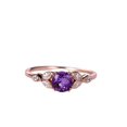 thumbnail image 1 of HeartsAndYou 2ct Natural Purple Amethyst Engagement Ring 14k SOLID Rose Gold Marquise Accent, 1 of 9