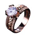 thumbnail image 1 of HeartsAndYou 2ct Round Cut Moissanite Engagement Ring for Women 18k Rose Gold over Silver Vintage Inspired Filigree, 1 of 9