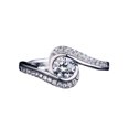 thumbnail image 1 of HeartsAndYou 2ct Round Cut Moissanite Swirl Twist Solitaire Engagement Ring for Women 18k White Gold over Silver, 1 of 5