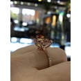 thumbnail image 1 of HeartsAndYou 3.04ct Natural Morganite Hidden Halo Ice Solitaire Ring 100% 14k SOLID Rose Gold, 1 of 8