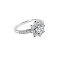 thumbnail image 1 of HeartsAndYou 3.2ct Round Cut Moissanite Engagement Ring for Women Floral Solitaire 18k White Gold over Silver, 1 of 8