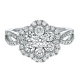 thumbnail image 1 of HeartsAndYou 3.4ct Engagement Ring for Women Round Cut Moissanite Cocktail Partywear 18k White Gold over Silver, 1 of 6