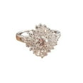 thumbnail image 1 of HeartsAndYou 3.5ct Round Cut Moissanite Engagement Ring for Women Sunburst Ballerina 18k White Gold over Silver, 1 of 9