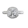 thumbnail image 1 of HeartsAndYou 3ct Round Cut Moissanite High Halo Solitaire Engagement Ring for Women 18k White Gold over Silver, 1 of 9