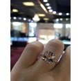 thumbnail image 1 of HeartsAndYou 4ct Natural Peach Morganite Hidden Halo Ice Solitaire Ring 14k SOLID Rose Gold, 1 of 7