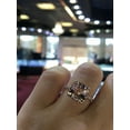 thumbnail image 1 of HeartsAndYou 4ct Natural Peach Morganite Hidden Halo Ice Solitaire Ring 14k SOLID Rose Gold, 1 of 7