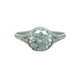thumbnail image 1 of HeartsAndYou 4ct Round Cut Moissanite Bezel Set Solitaire Engagement Ring for Women 18k White Gold over Silver, 1 of 5