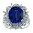 thumbnail image 1 of HeartsAndYou 5ct Natural Blue Sapphire Diana Inspired Engagement Ring 14k SOLID White Gold, 1 of 9