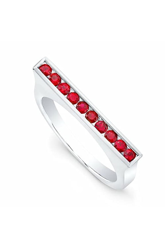 5ct Natural Pink Ruby Horizontal Art Deco Engagement Ring 14k SOLID White Gold