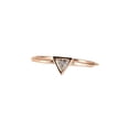 thumbnail image 1 of HeartsAndYou Bezel Set Minimalist Engagement Ring for Women 1.2ct Trillion Moissanite 18k Rose Gold Over Silver, 1 of 9