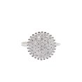thumbnail image 1 of HeartsAndYou Cluster Women Engagement Ring for Women 2ct Round Cut Moissanite 18k White Gold over Silver, 1 of 8