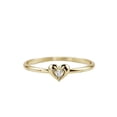 thumbnail image 1 of HeartsAndYou Dainty Minimalist Engagement Ring for Women 0.09ct Round Cut Moissanite 18k Yellow Gold Over Silver For Women Stylish, 1 of 9