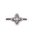thumbnail image 1 of HeartsAndYou Flower Star Engagement Ring for Women 1.5ct Round Cut Moissanite 18k White Gold Over Silver, 1 of 9