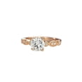 thumbnail image 1 of HeartsAndYou Milgrain Solitaire with Accents Ring 2.5ct Round Cut Moissanite 18k Rose Gold over Silver, 1 of 9