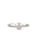 thumbnail image 1 of HeartsAndYou Princess Crown Tiara Engagement Ring for Women 0.2ct Round Cut Moissanite 18k White Gold Over Silver, 1 of 1