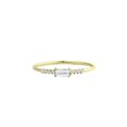 thumbnail image 1 of HeartsAndYou Thin Minimalist Engagement Ring for Women 1ct Baguette Cut Moissanite 18k Yellow Gold Over Silver, 1 of 9
