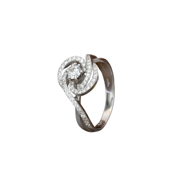 HeartsAndYou Unique Vintage Inspired Filigree Engagement Ring for Women 2ct Round Moissanite 18k White Gold over Silver
