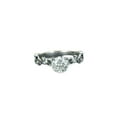 thumbnail image 1 of HeartsAndYou Vintage Inspired Art Deco Engagement Ring for Women 1.4ct Round Cut Moissanite 18k White Gold Over Silver, 1 of 6