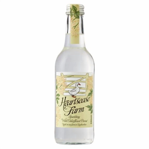 Heartsease Farm Sparkling British Elderflower Presse 330ml, British Import (Pack of 6)