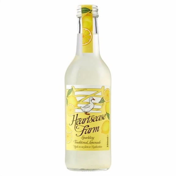 Heartsease Farm Sparkling Traditional Lemonade 330ml, British Import (Pack of 6)