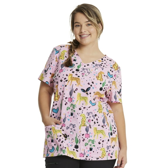 Heartsoul Break On Through Scrubs Top For Women V-Neck HS614