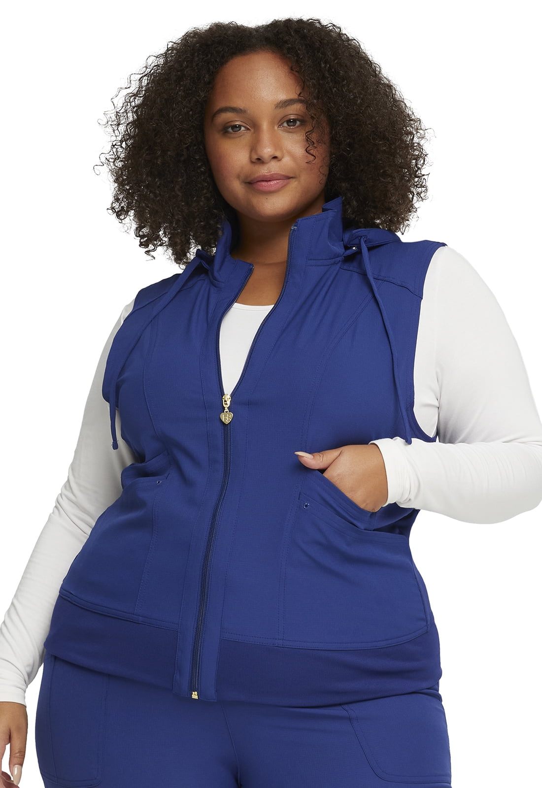 Heartsoul Break On Through Scrubs Vest For Women Zip Front HS500 Walmart