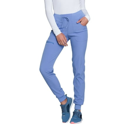 Heartsoul Break On Through Women Scrubs Pant, Low Rise Jogger, HS030, S, Ciel