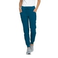 thumbnail image 1 of Heartsoul Break On Through Women Scrubs Pant, Low Rise Jogger, HS030P, L Petite, Caribbean Blue, 1 of 7
