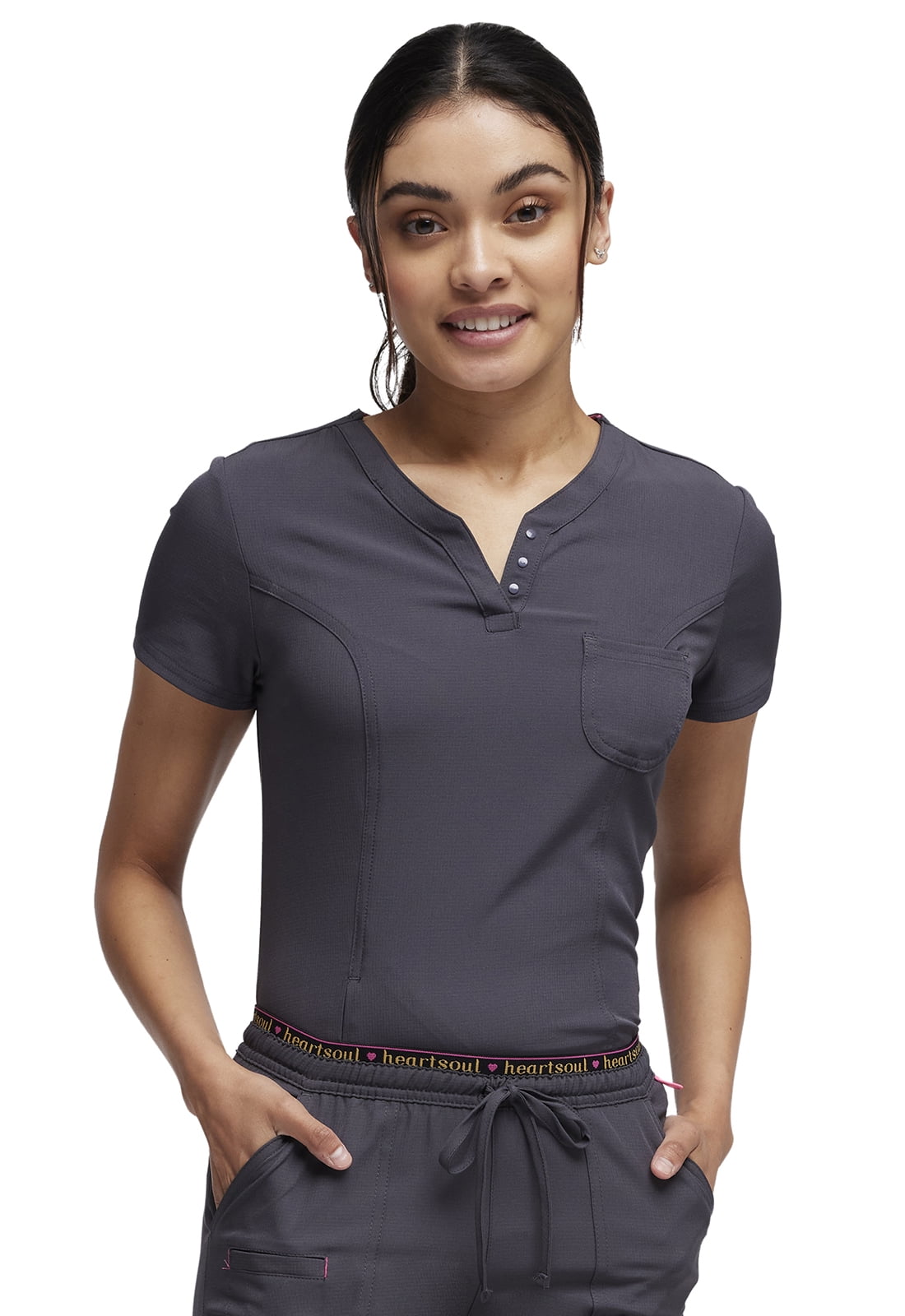 HeartSoul Break On Through Women's Scrubs Top V-Neck HS710 - Walmart.com