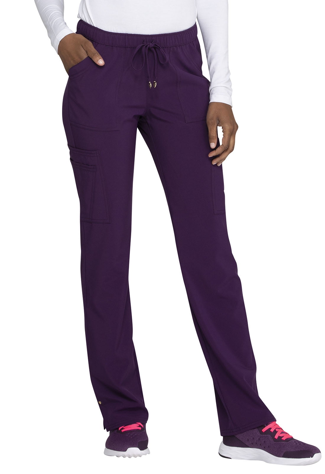 Heartsoul Love Always Scrubs Pant for Women, Low Rise Drawstring, Plus  Size, HS025T, 2XL Tall, Eggplant 