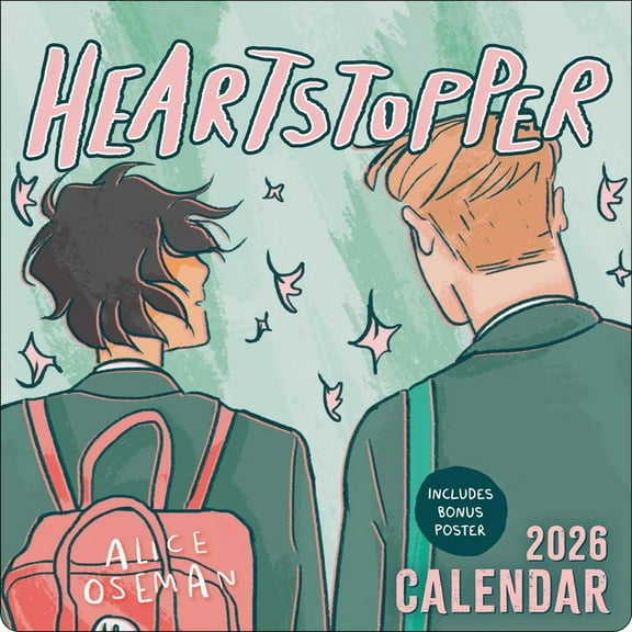 Heartstopper 2026 Wall Calendar with Bonus Poster, (Paperback)