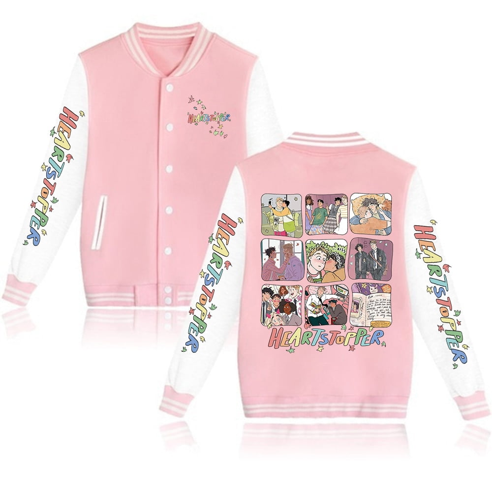 Heartstopper Jacket Fashion Button down Coat Cozy Unisex Black Cloth